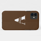 モノグラム名の内部変更可能な個人用設定 Case-Mate iPhoneケース (裏面(横))