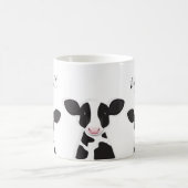 モノグラム名の牛動物 コーヒーマグカップ (中央)