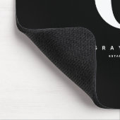 モノグラム名はっきりした黒 マウスパッド (コーナー)