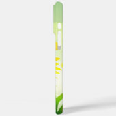 モノグラム名ひまわり花イエローグリーンフローラ Case-Mate iPhoneケース (裏面 / 左)