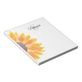 モノグラム名ひまわり ノートパッド (アングル)