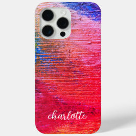 モノグラム名を持つ幅広いストローク iPhone 15 PRO MAXケース