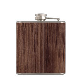 モノグラム名を持つ木目パーソナライズされた材 フラスク (裏面)