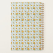 モノグラム名イニシャルイエローグリーンフローラ プランナー手帳 (裏面)