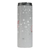 モノグラム名イニシャルピンクグレーシルバートレンディー タンブラー (裏面)