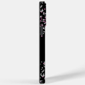 モノグラム名イニシャルブラックピンクシルバーグリッター Case-Mate iPhoneケース (裏面 / 右)