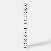 モノグラム名イニシャルブラック金ゴールドシボロンジグザグザグ Case-Mate iPhoneケース (裏面 / 右)