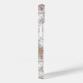 モノグラム名イニシャルホワイトグレー金ゴールドピンクマーブル Case-Mate iPhoneケース (裏面 / 右)