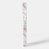 モノグラム名イニシャルホワイトグレー金ゴールドピンクマーブル Case-Mate iPhoneケース (裏面 / 左)