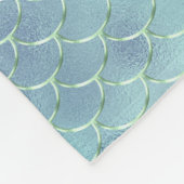 モノグラム名イニシャルマーメイドブルーパープルグリーン フリースブランケット (角)