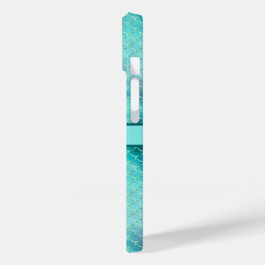 モノグラム名イニシャルマーメイドブルーパープルグリーン Case-Mate iPhoneケース (裏面 / 左)