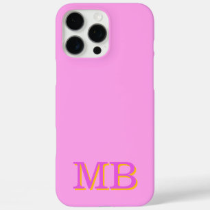 モノグラム名イニシャルユニークピンク iPhone 16 PRO MAXケース