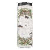 モノグラム名ウィンターウッドランドホワイトローズパインコーン タンブラー (裏面)