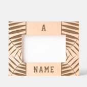 モノグラム名ウッドを追加 レーザー彫刻フレーム (正面)