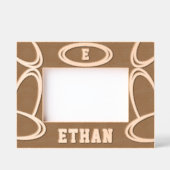 モノグラム名ウッドを追加 レーザー彫刻フレーム (正面)