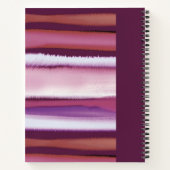 モノグラム名エレガントパープルアーティストスケッチブック ノートブック (裏面)