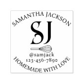 モノグラム名エレガントベーカリー業 セルフインキングスタンプ (デザイン)