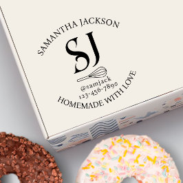 モノグラム名エレガントベーカリー業 ラバースタンプ