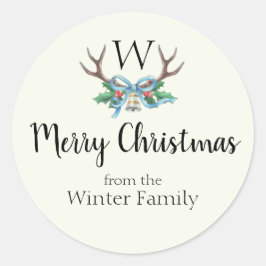 モノグラム名カスタムギフトラベルの作成 ラウンドシール