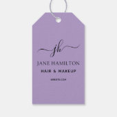 モノグラム名カスタムロゴ紫 ギフトタグ (裏面)