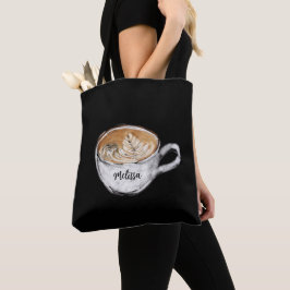 モノグラム名カプチーノブラック トートバッグ