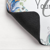 モノグラム名カラフルフローラフレエレガントーム マウスパッド (コーナー)