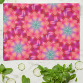 モノグラム名カラフルブルースターパターン | キッチンタオル (折り畳み)