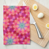 モノグラム名カラフルブルースターパターン | キッチンタオル (四つ折り)