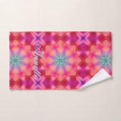 モノグラム名カラフルブルースターパターン | バスタオルセット (ハンドタオル)