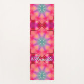 モノグラム名カラフルブルースターパターン | ヨガマット (正面)