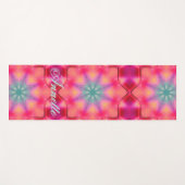 モノグラム名カラフルブルースターパターン | ヨガマット (正面(横))