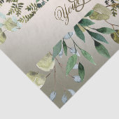 モノグラム名グリーン葉ズゴールデンブロンズエレガント 薄葉紙 (詳細)