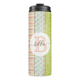 モノグラム名シャビーバラオンウッド素朴コテージ タンブラー