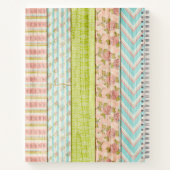 モノグラム名シャビーバラオンウッド素朴コテージ ノートブック (裏面)