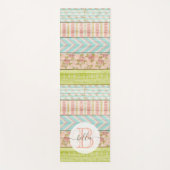 モノグラム名シャビーバラオンウッド素朴コテージ ヨガマット (正面)