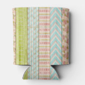 モノグラム名シャビーバラオンウッド素朴コテージ 缶クーラー (裏面)