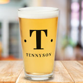 モノグラム名シンプルイニシャル タンブラーグラス