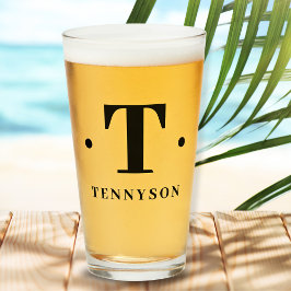 モノグラム名シンプルイニシャル タンブラーグラス
