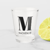 モノグラム名シンプル ショットグラス (正面)
