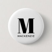 モノグラム名シンプル 缶バッジ (正面)