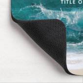 モノグラム名スクリプトビーチ海 モダン マウスパッド (コーナー)