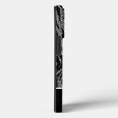 モノグラム名ゼブラ印刷ブラックシルバーグレー Case-Mate iPhoneケース (裏面 / 右)