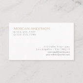 モノグラム名タイトル&情報、タングレーホワイト 名刺 (裏面)