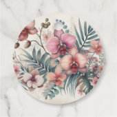 モノグラム名トロピカルフラワー離れズ・ウォーター・カラー フェイバータグ (裏面)