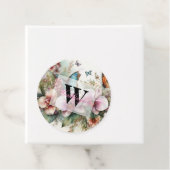 モノグラム名トロピカルフラワー離れズ・ウォーター・カラー フェイバータグ (インサイチュ)