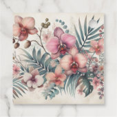 モノグラム名トロピカルフラワー離れズ・ウォーター・カラー フェイバータグ (裏面)