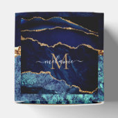 モノグラム名ネイビーブルー金ゴールドグリッターお気に入りボックス フェイバーボックス (上部)