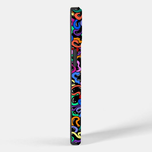 モノグラム名バブルパタカラフルーンの追加 Case-Mate iPhoneケース (裏面 / 右)