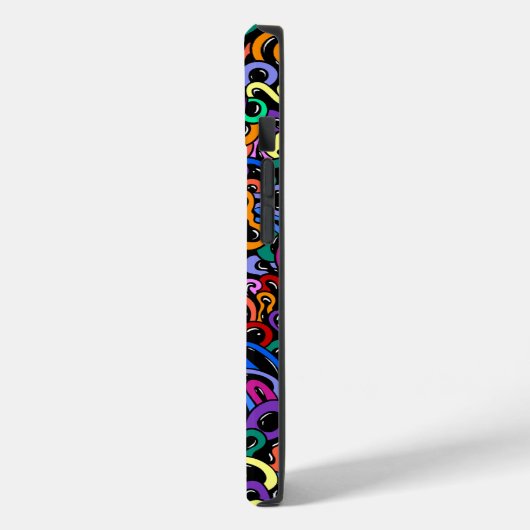 モノグラム名バブルパタカラフルーンの追加 Case-Mate iPhoneケース (裏面 / 左)