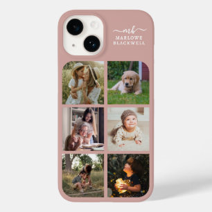 モノグラム名バラ金ゴールド6 Photo Collage Case-Mate iPhone 14ケース